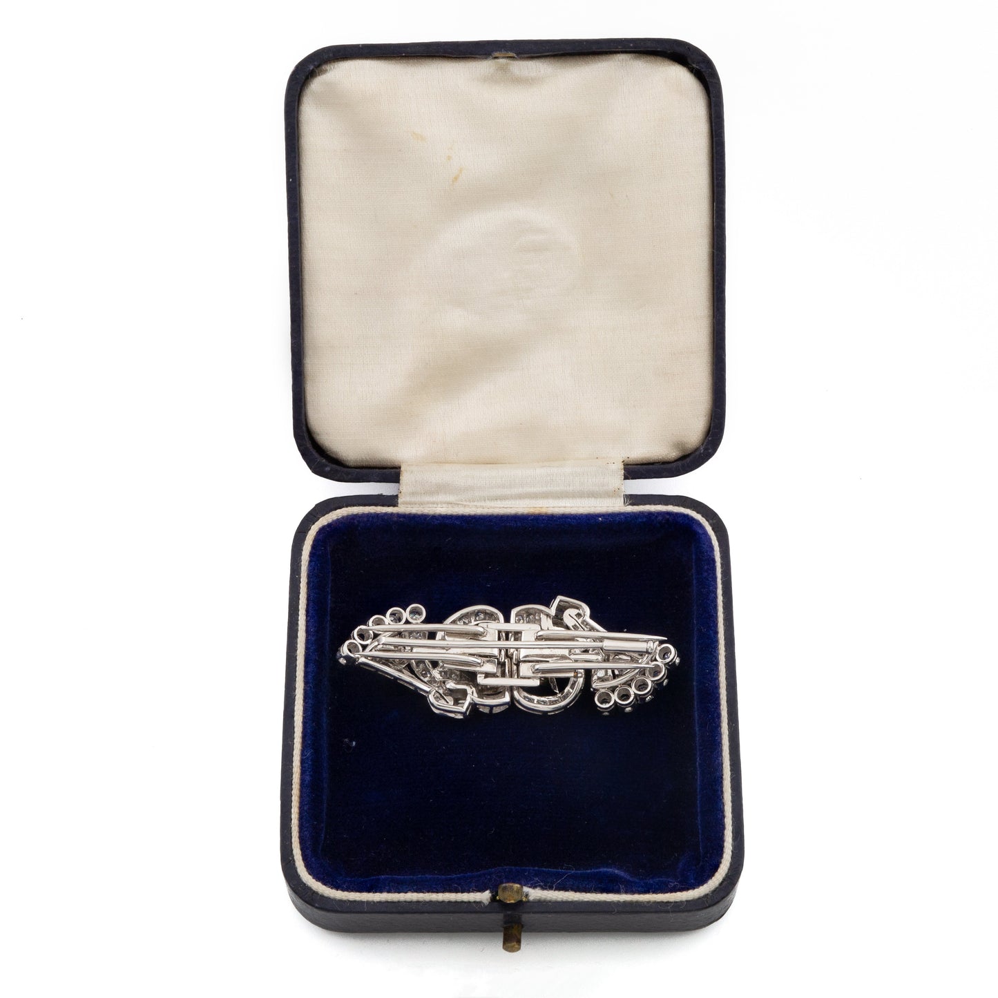Diamond Double Clip Brooch