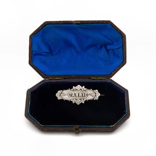 Carrie Silver Namebrooch