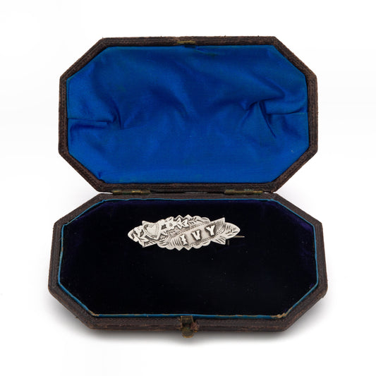 Ivy Silver Namebrooch