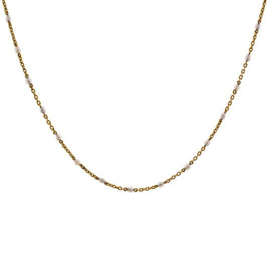 Gold and Pearl Necklace