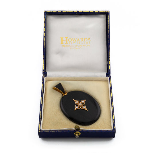Black Enamel Locket