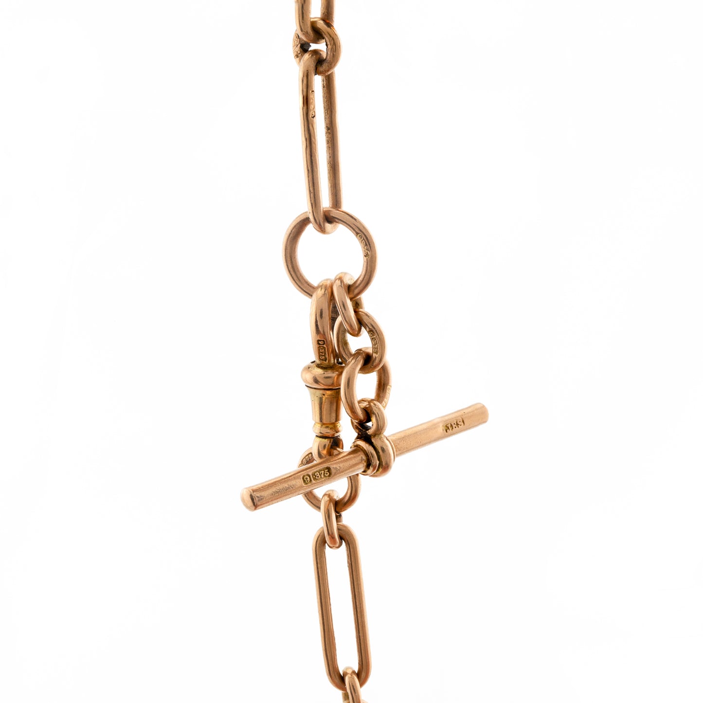 9ct Trombone Link Albert Chain