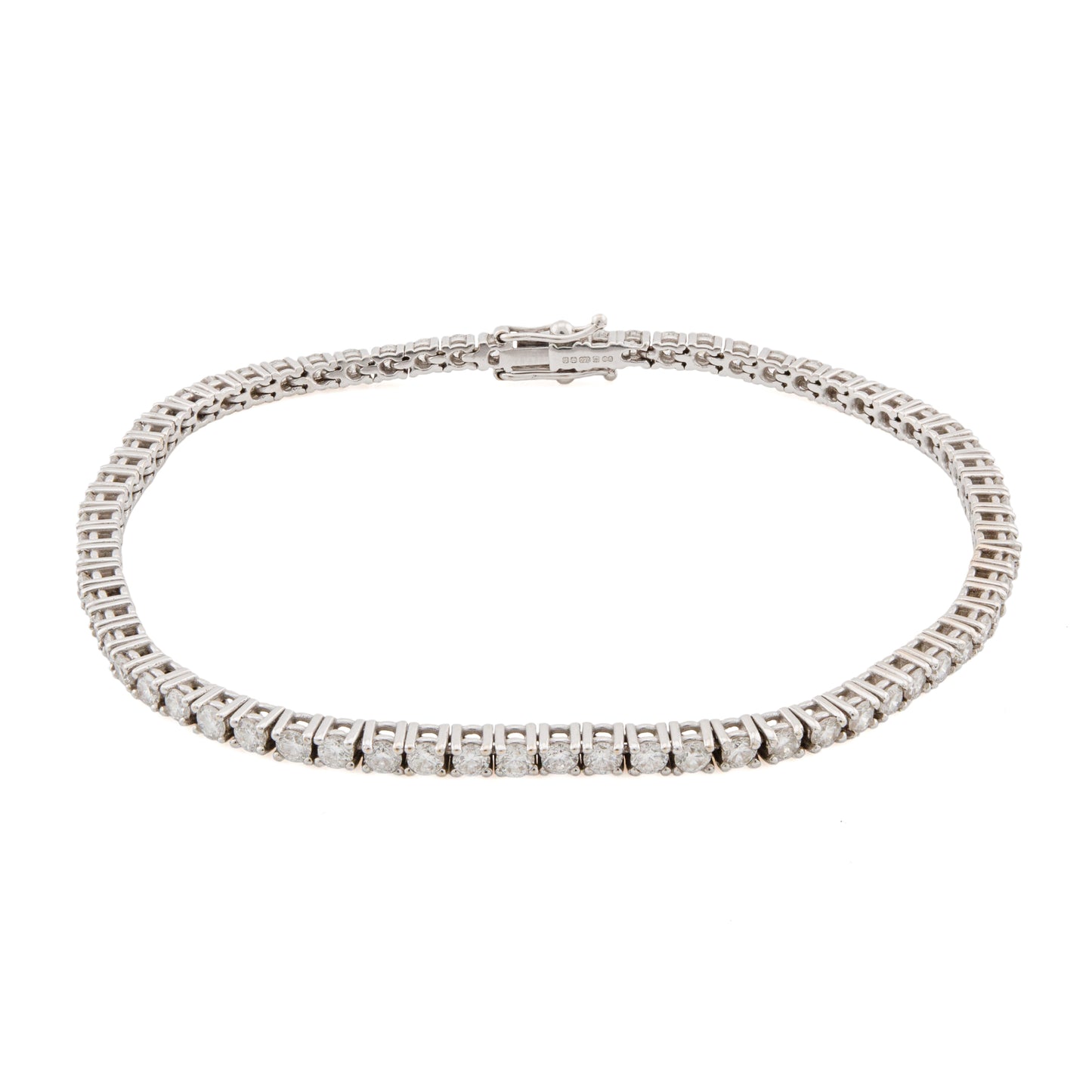 White Gold Diamond Line Bracelet