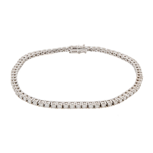 White Gold Diamond Line Bracelet