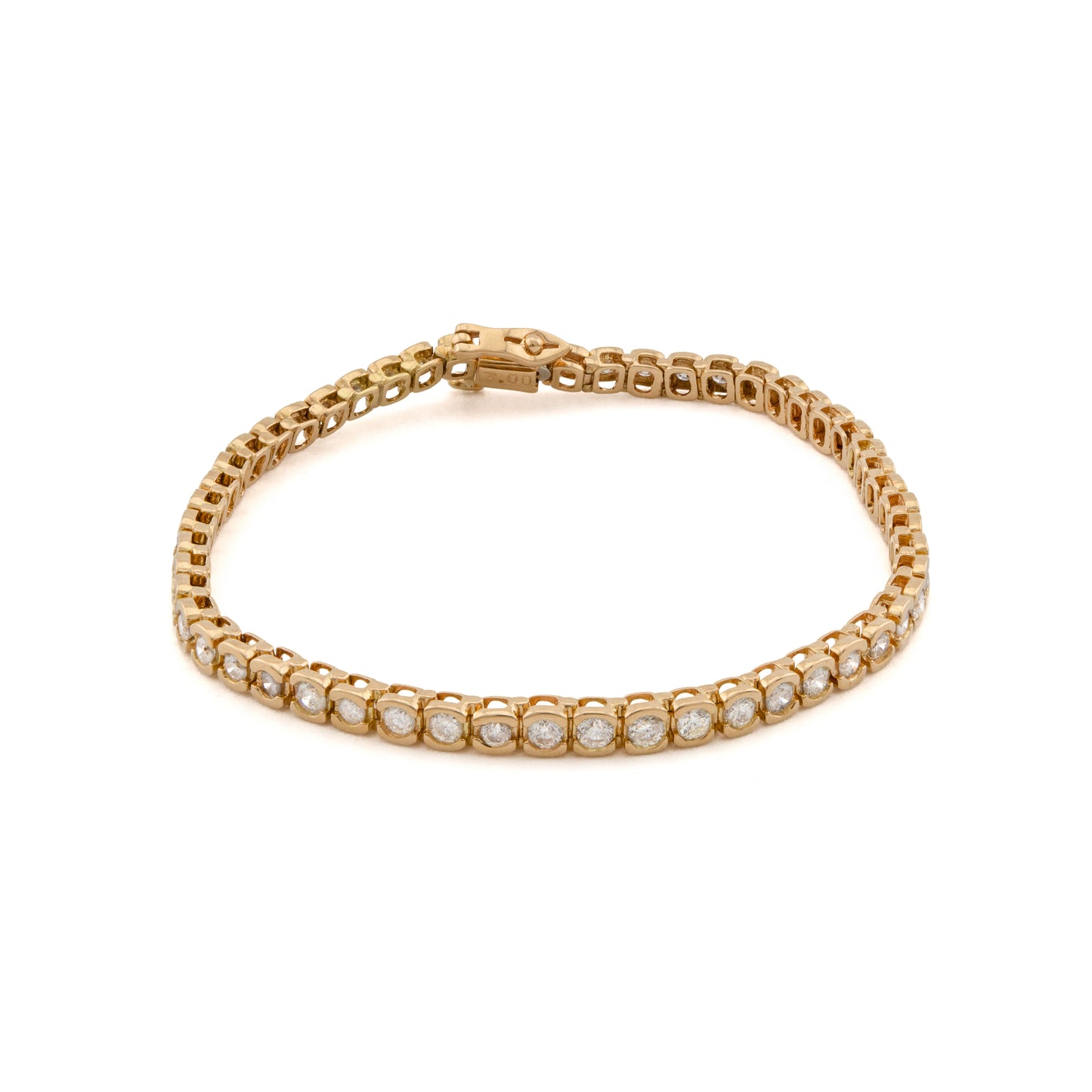 Yellow Gold Diamond Line Bracelet
