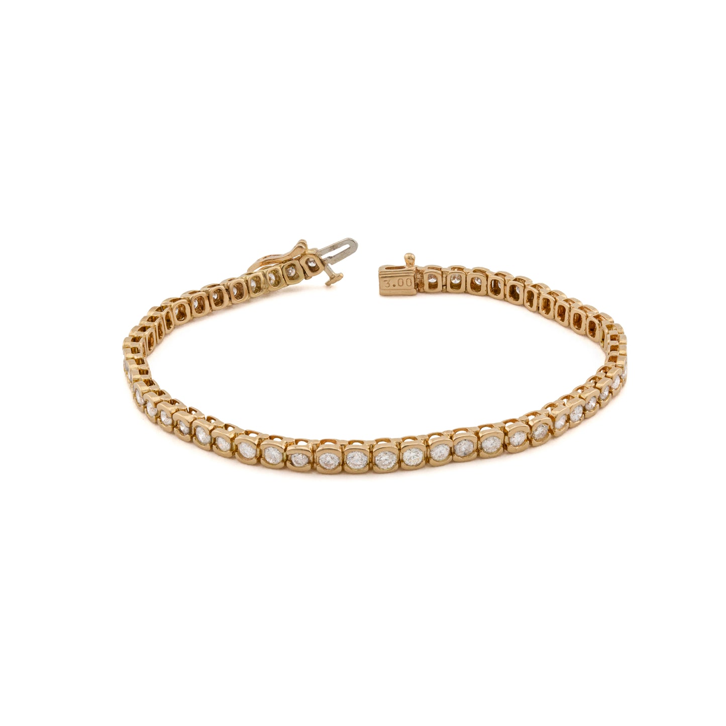 Yellow Gold Diamond Line Bracelet