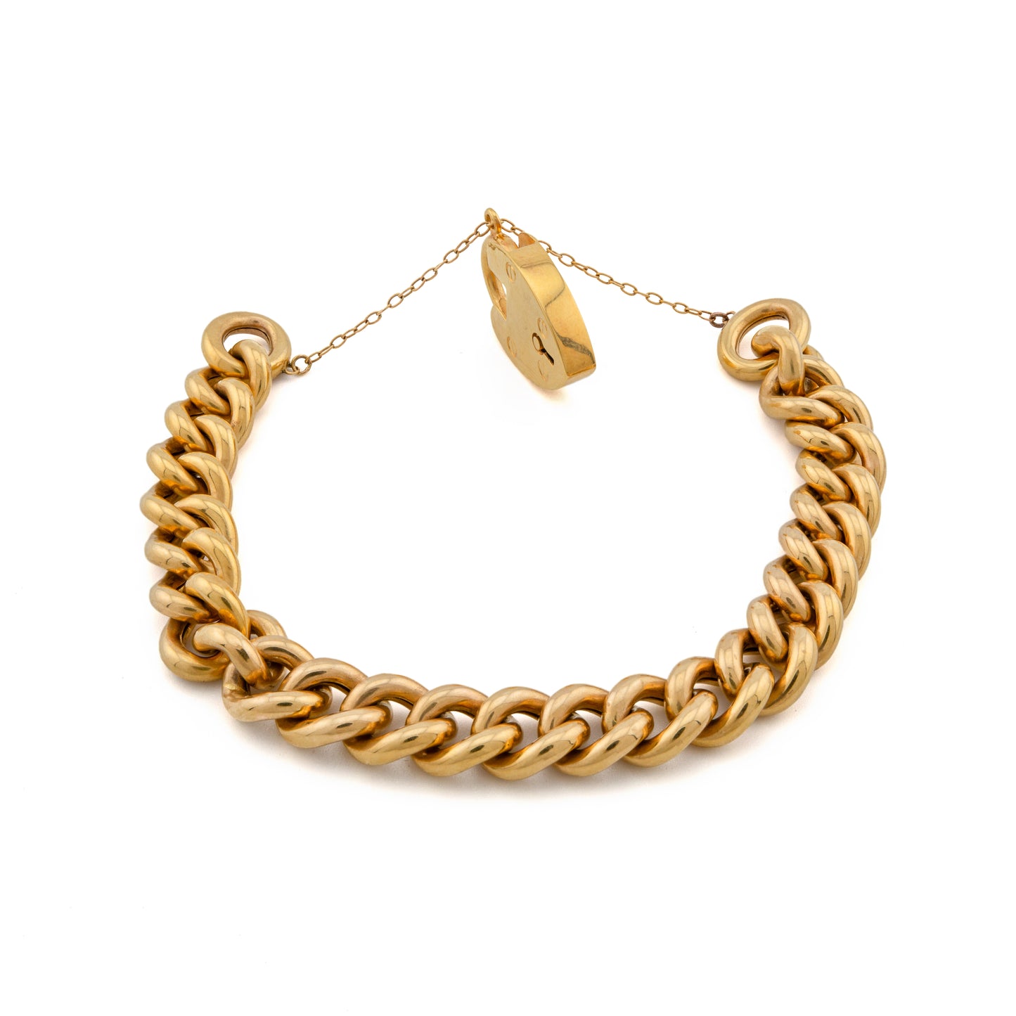 Large 15ct Curb Link Bracelet with Padlock