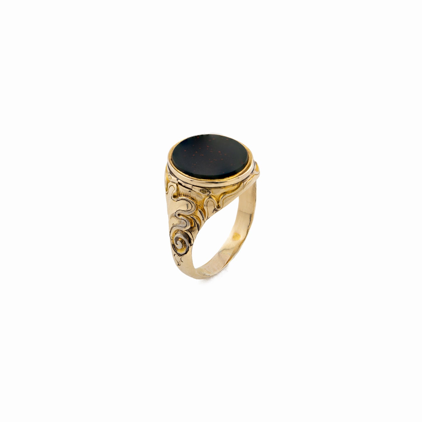 Antique Bloodstone Poison Signet Ring