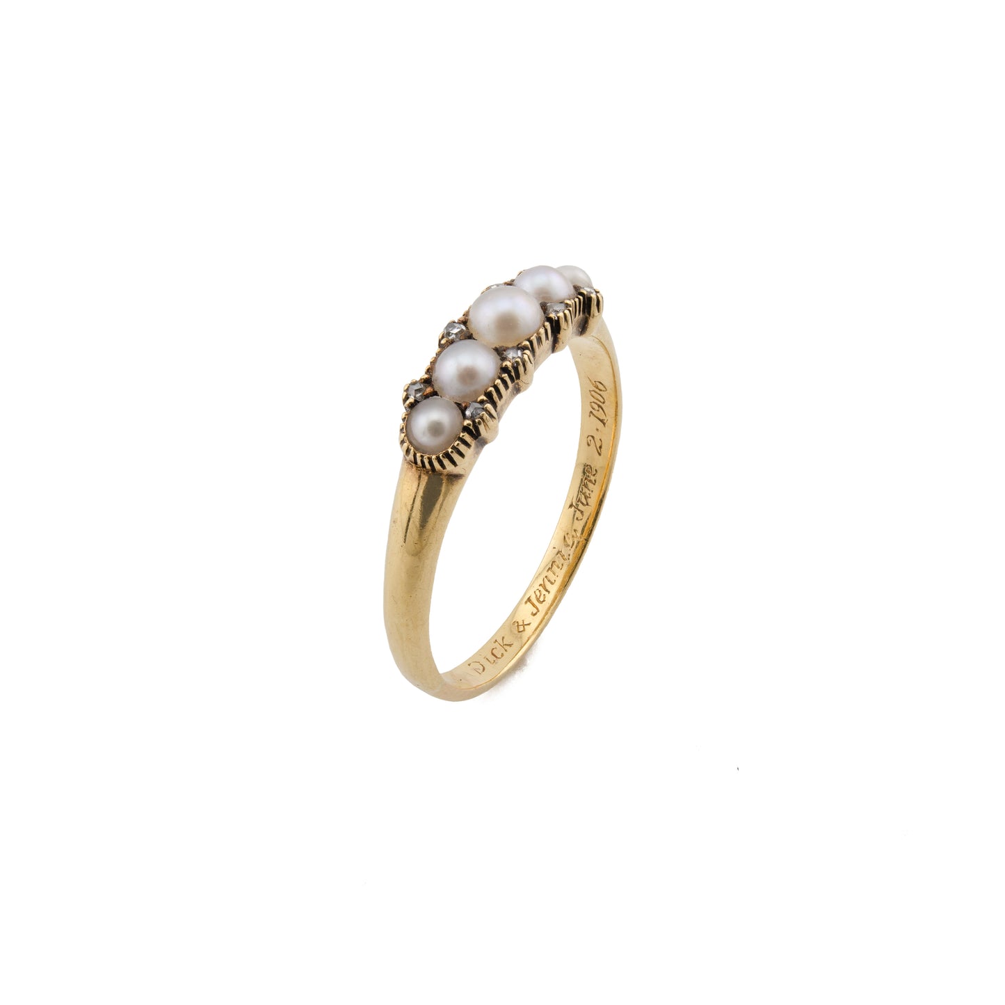 18ct Gold Diamond and Pearl Ring