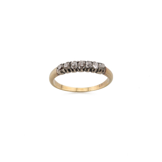 Old-Cut Diamond Gold Band Ring