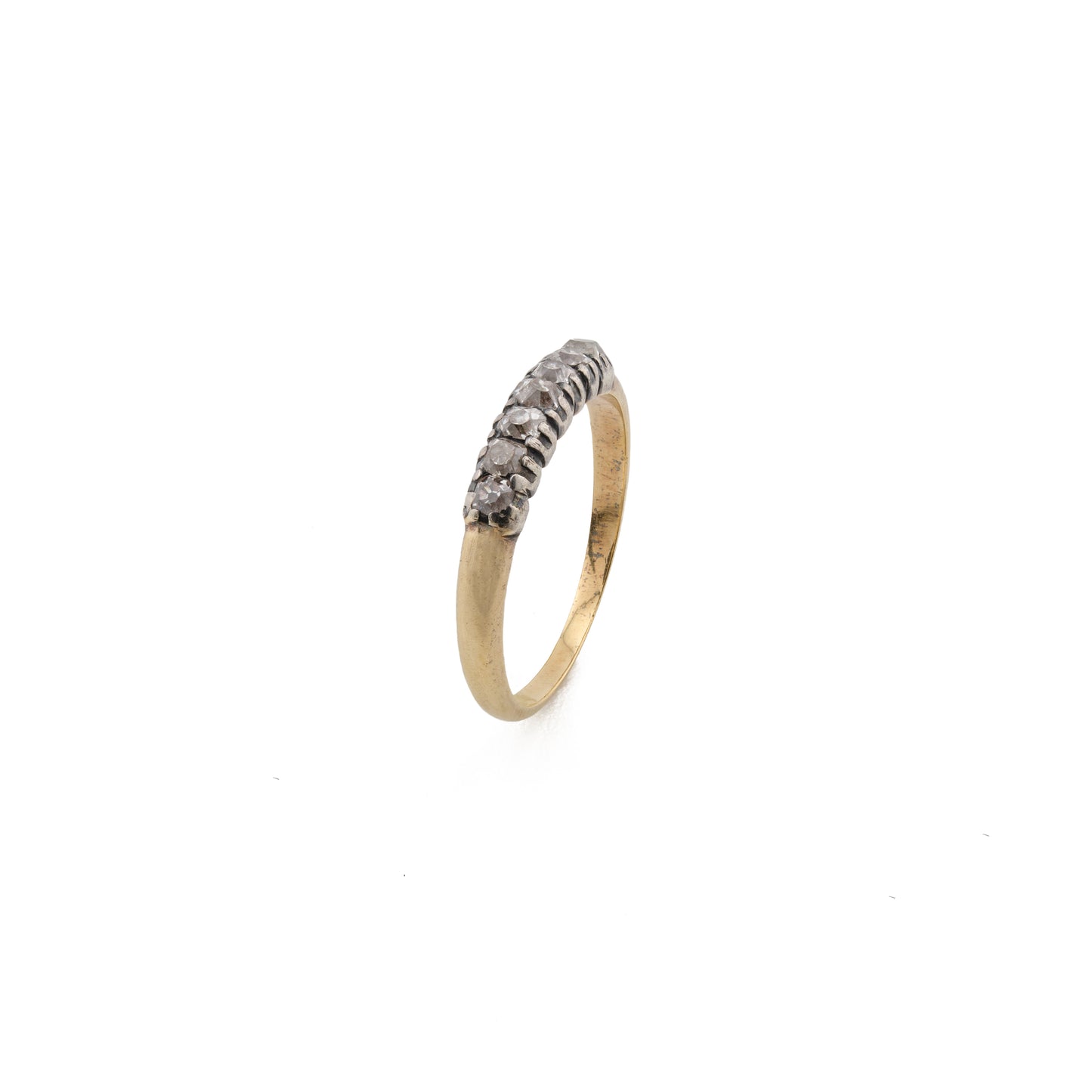 Old-Cut Diamond Gold Band Ring