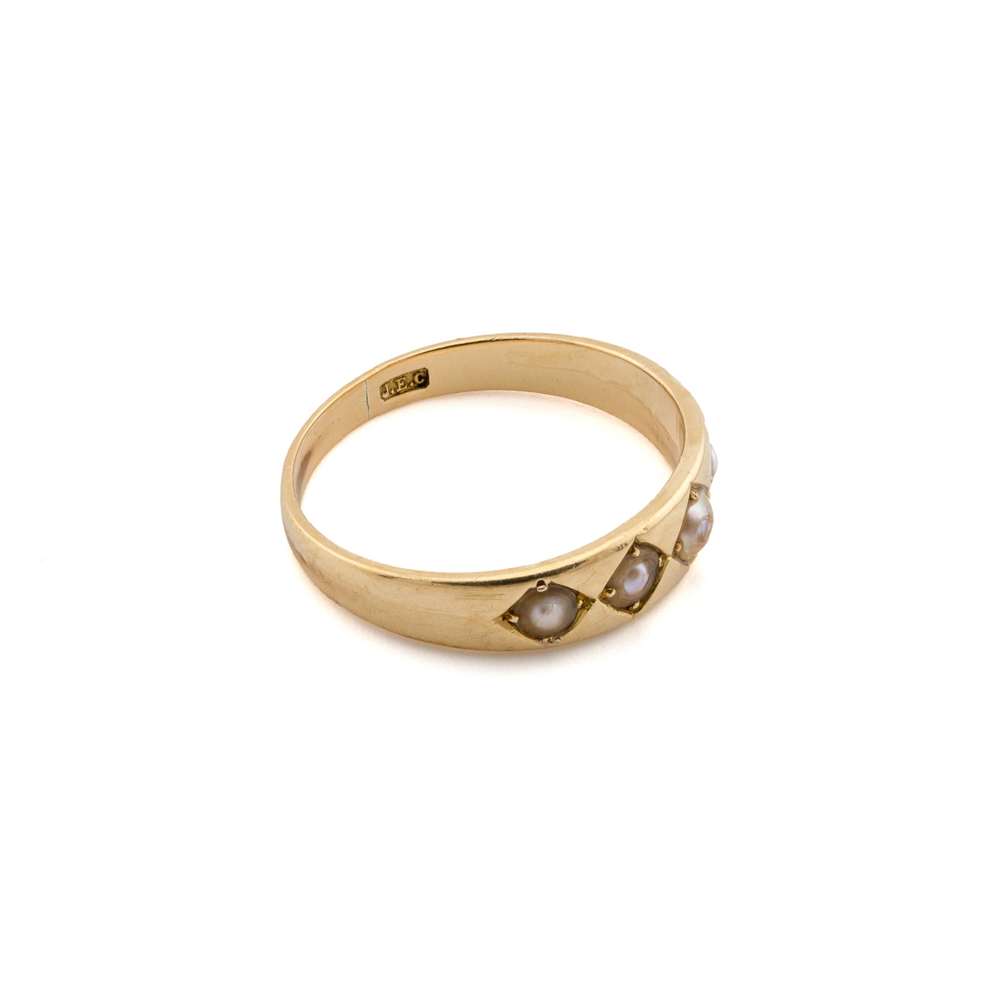 18ct Gold Five-Pearl Band Ring
