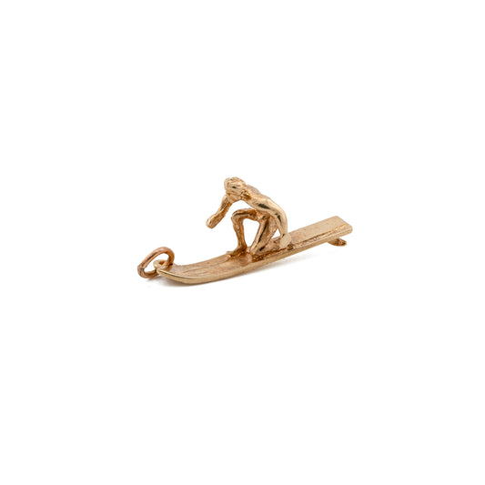 Vintage 9ct Gold Surfer Charm