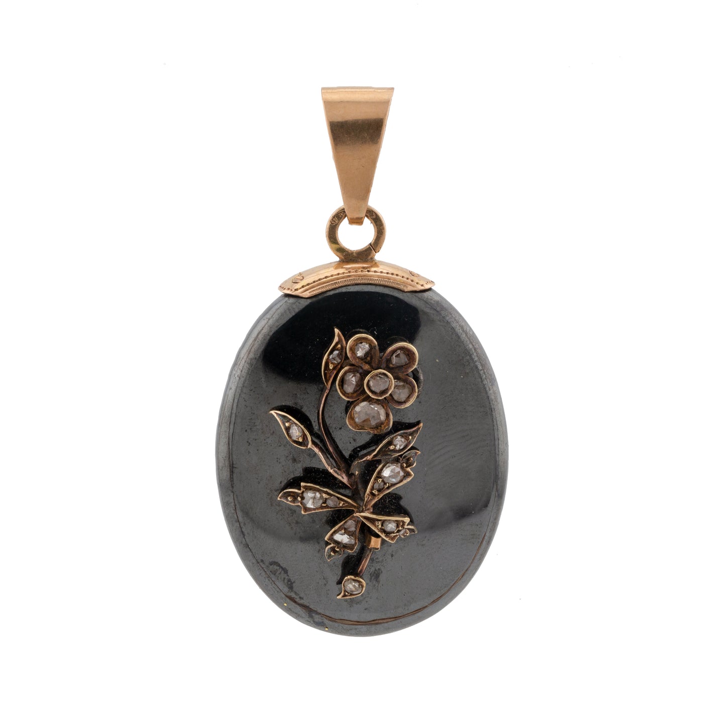 c.1890 15ct Gold Floral Locket
