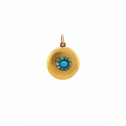 c.1890 15ct Gold Turquoise Locket