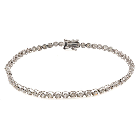 2.00ct Diamond Line Bracelet in Platinum 950