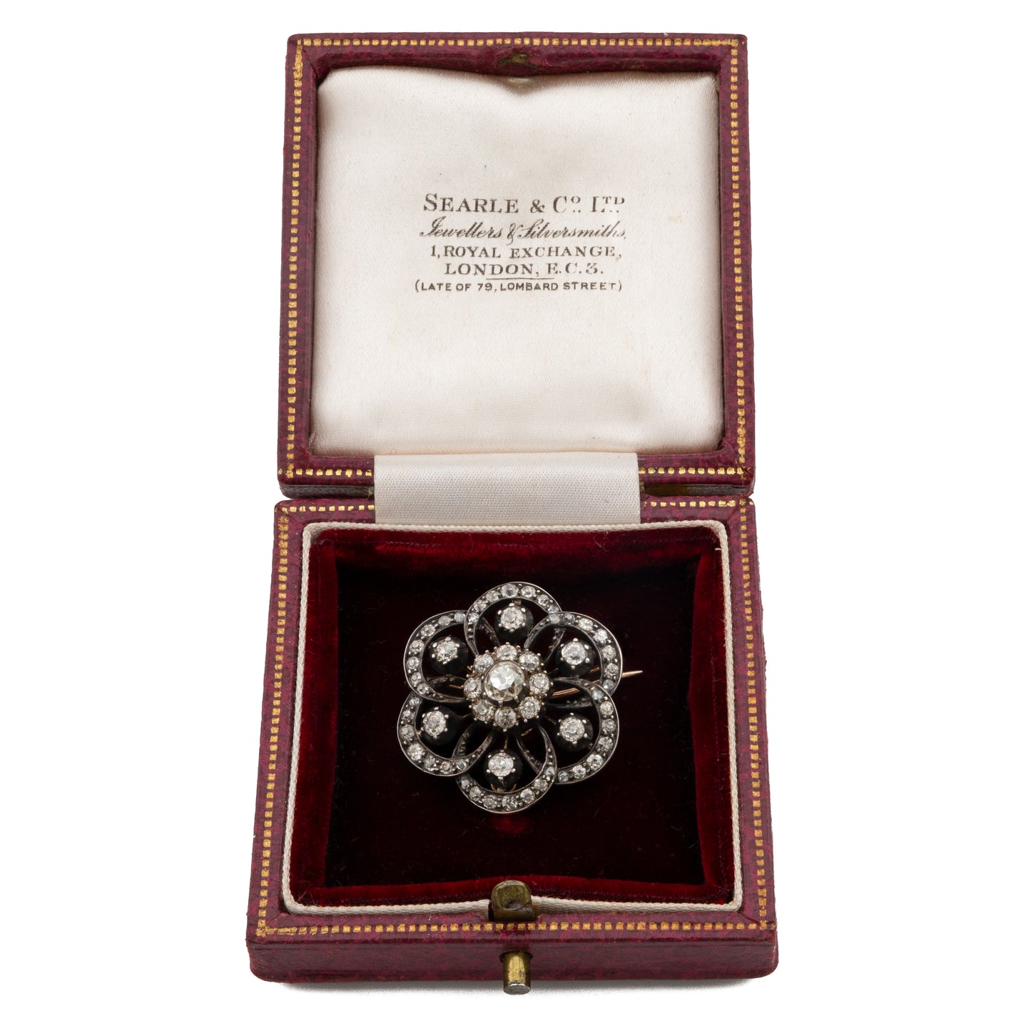 Victorian Diamond Flower Cluster Brooch