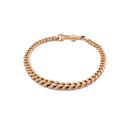 9ct Yellow Gold Graduated Curb-Link Bracelet