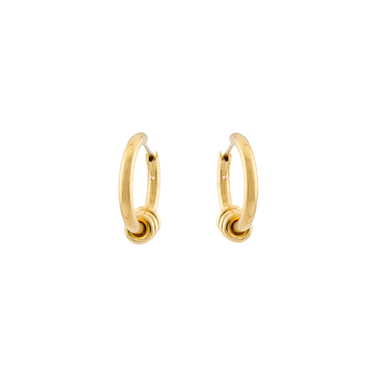 Vintage 18ct Yellow Gold Hoop Earrings