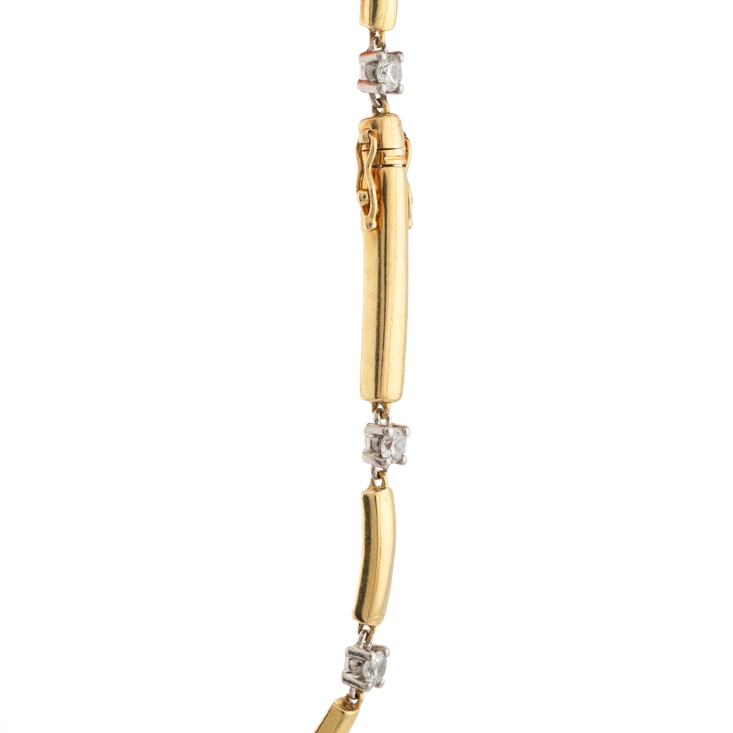 Diamond and 18ct Gold Bar Link Bracelet