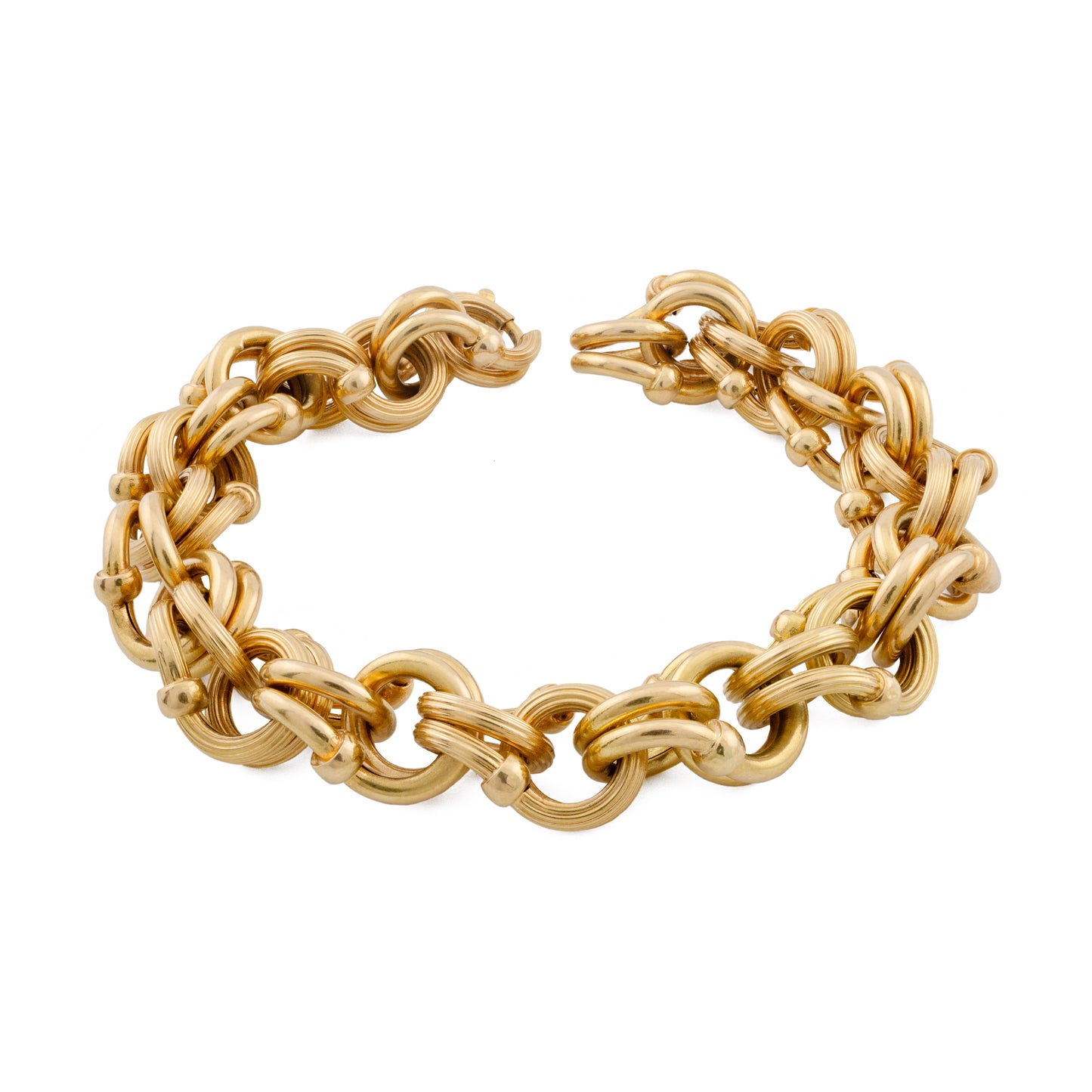 Vintage Italian 18ct Gold Fancy Link Bracelet