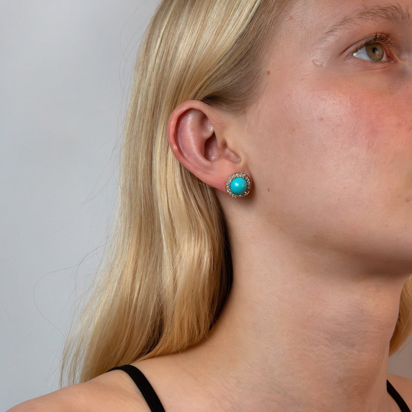 18ct Turquoise and Diamond Earrings