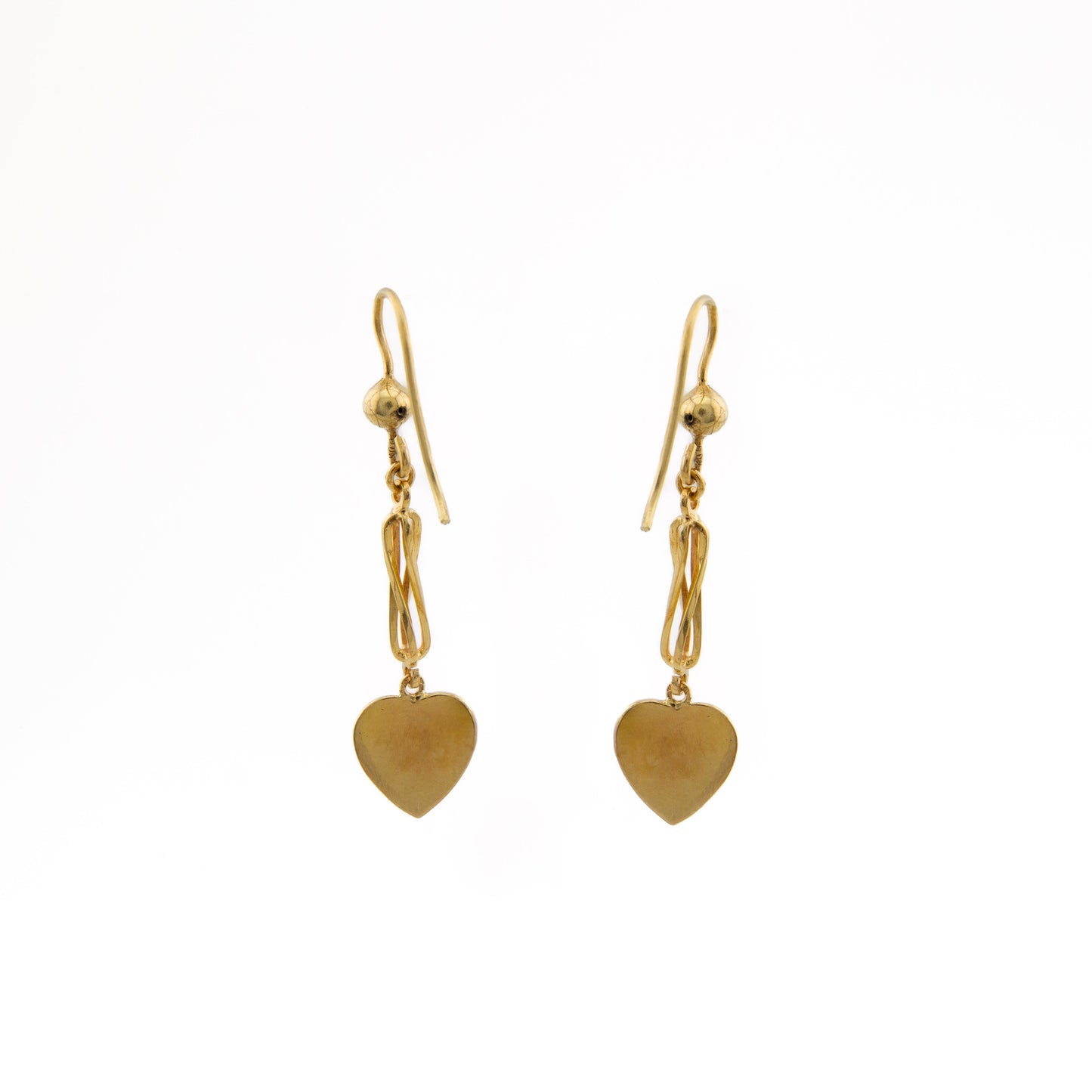 Diamond Heart Drop Earrings