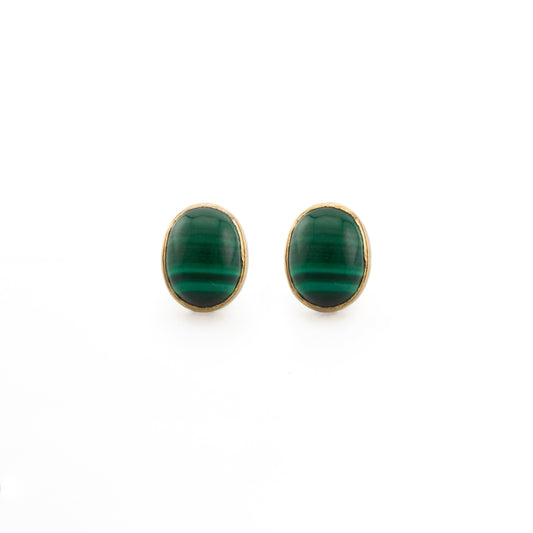 9ct Malichite Stud Earrings