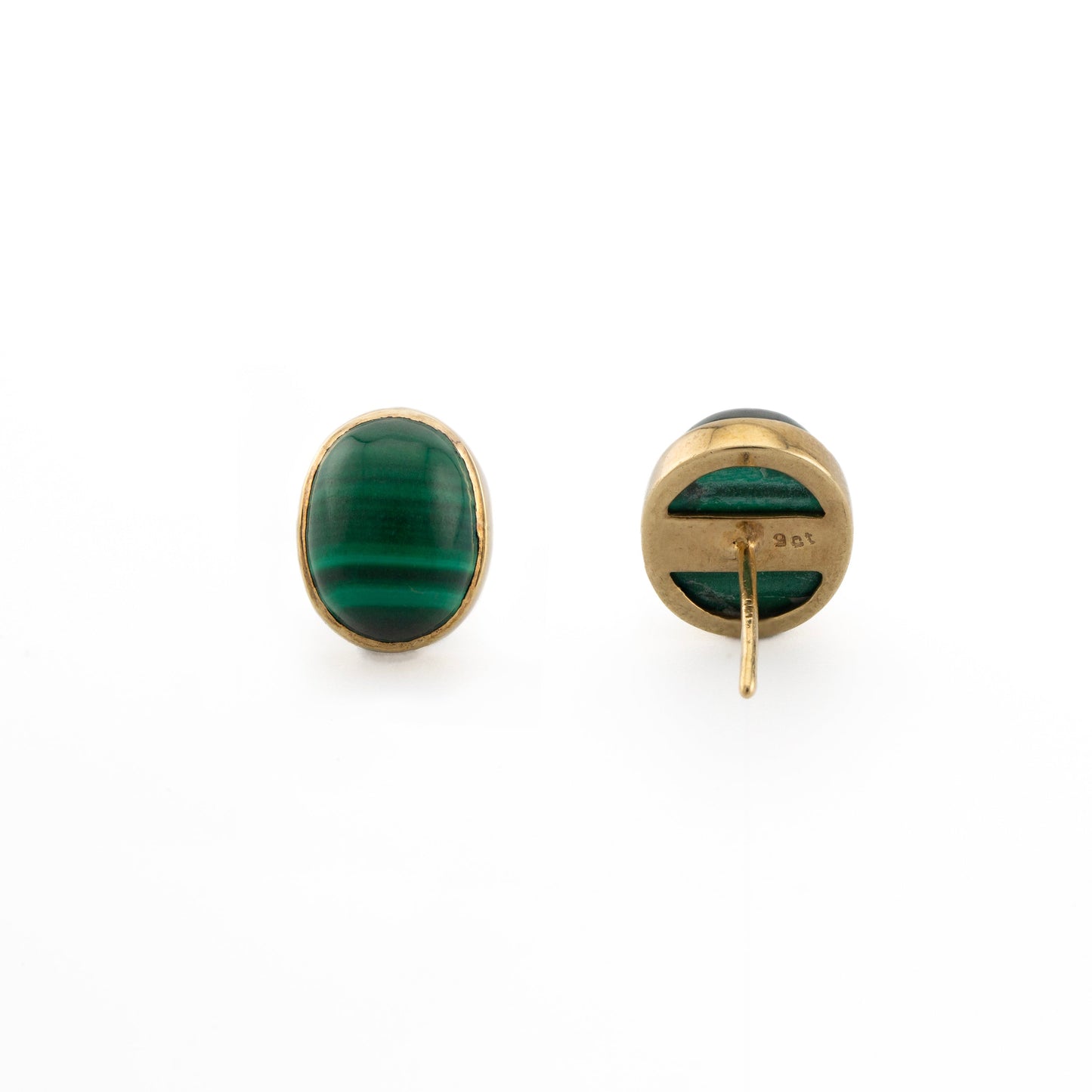 9ct Malichite Stud Earrings