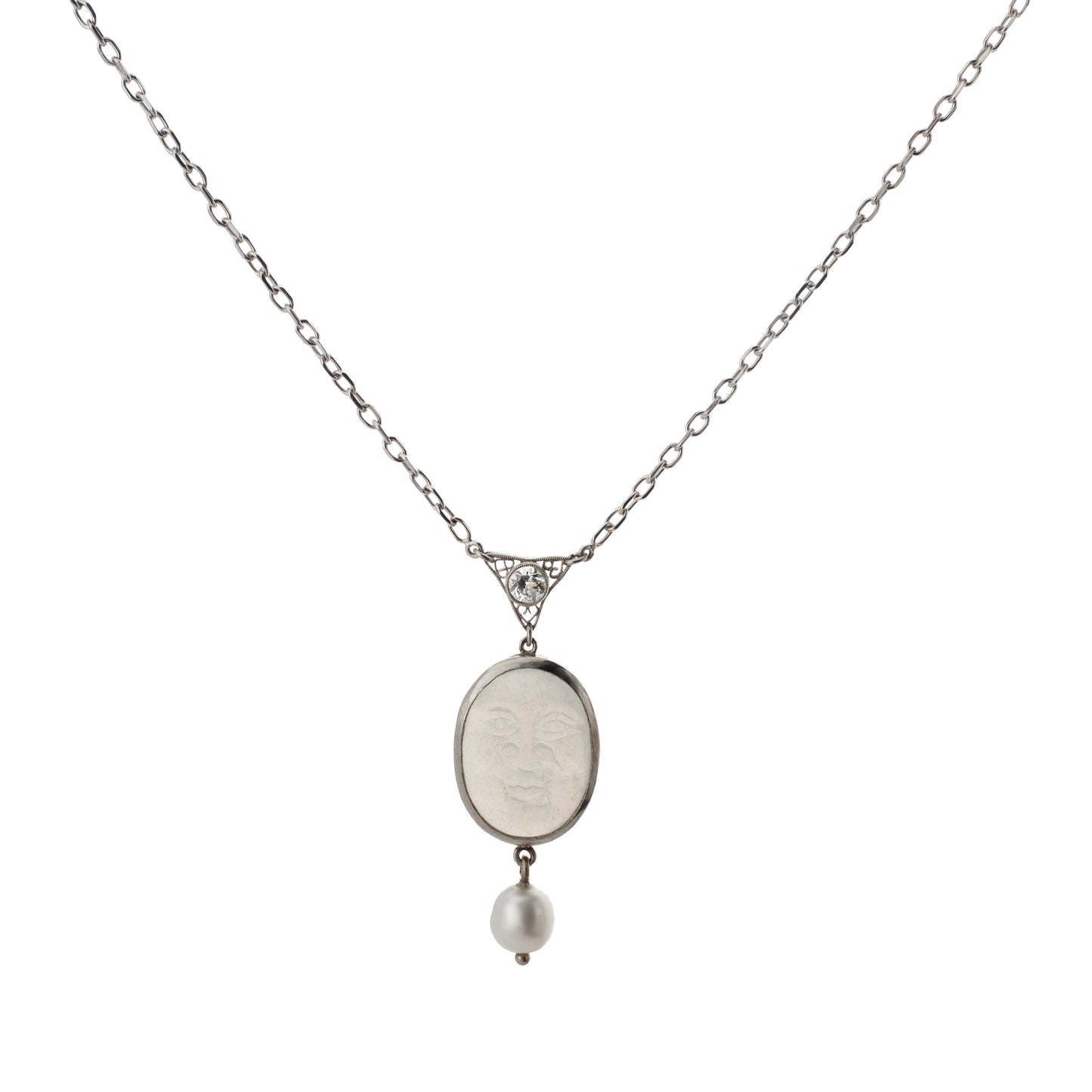 18ct Moonstone and Diamond Necklace