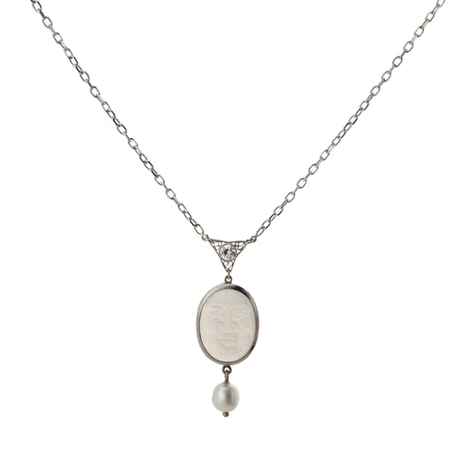 18ct Moonstone and Diamond Necklace