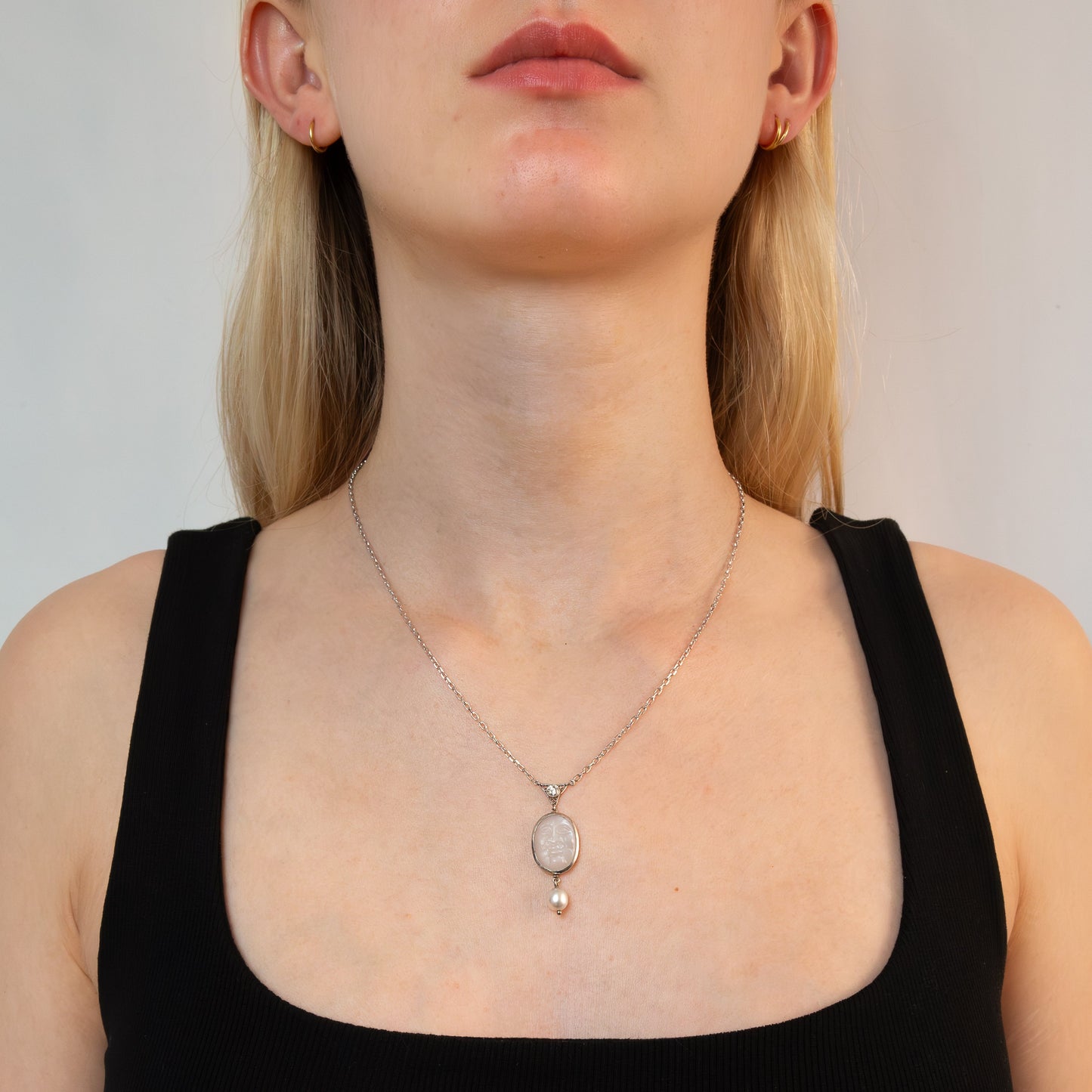 18ct Moonstone and Diamond Necklace