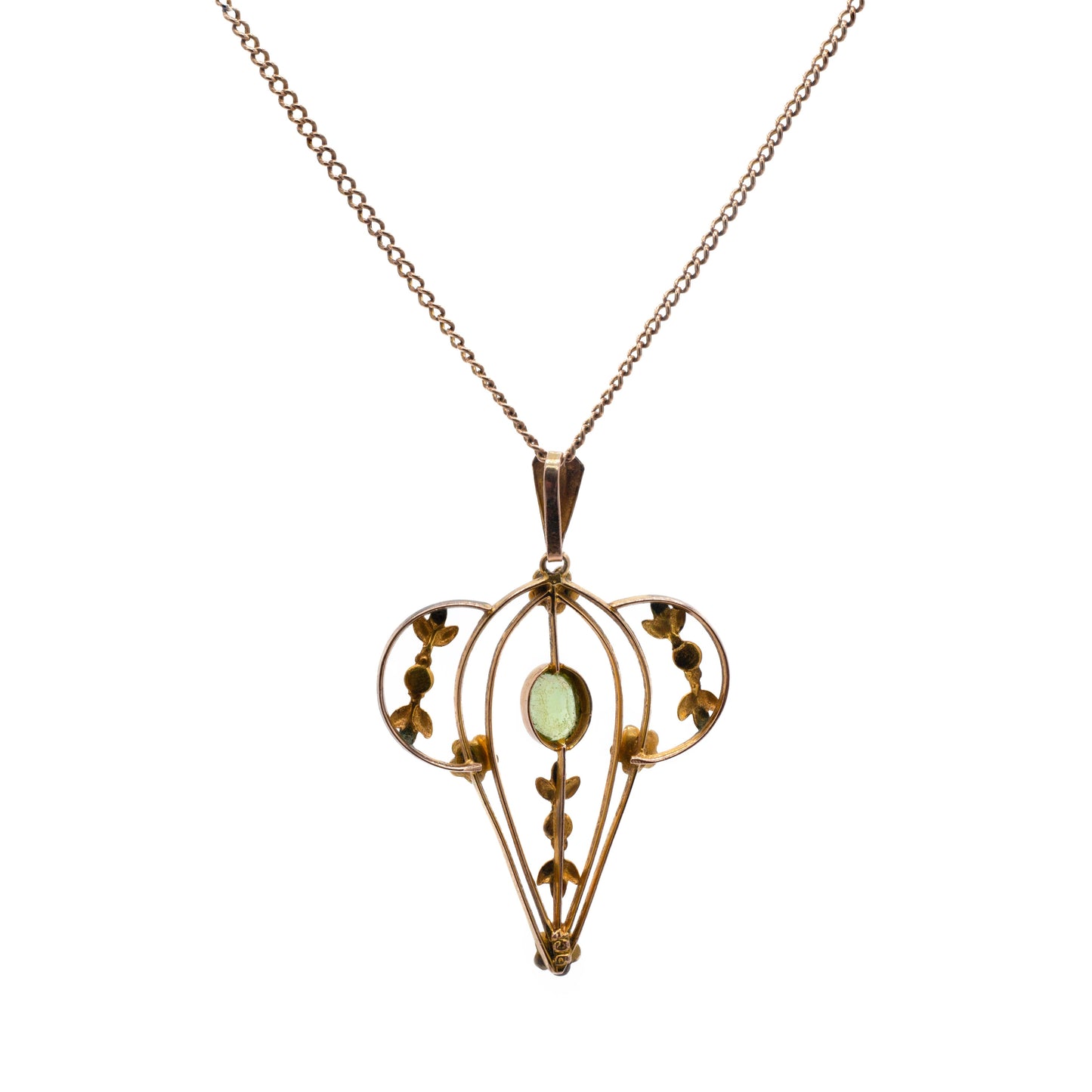 Edwardian 9ct Peridot Necklace