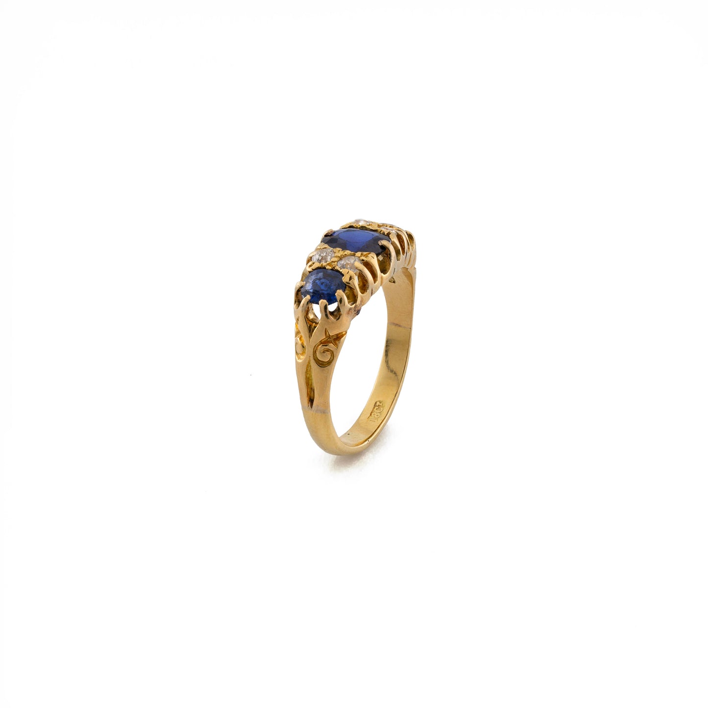 18ct Sapphire and Diamond Edwardian Ring