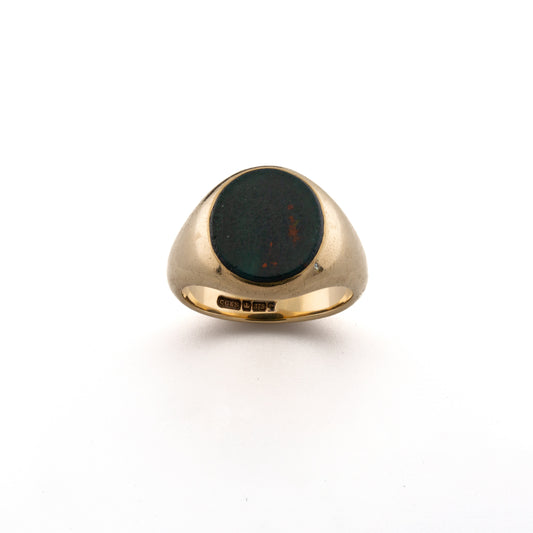 9ct Yellow Gold Bloodstone Signet Ring
