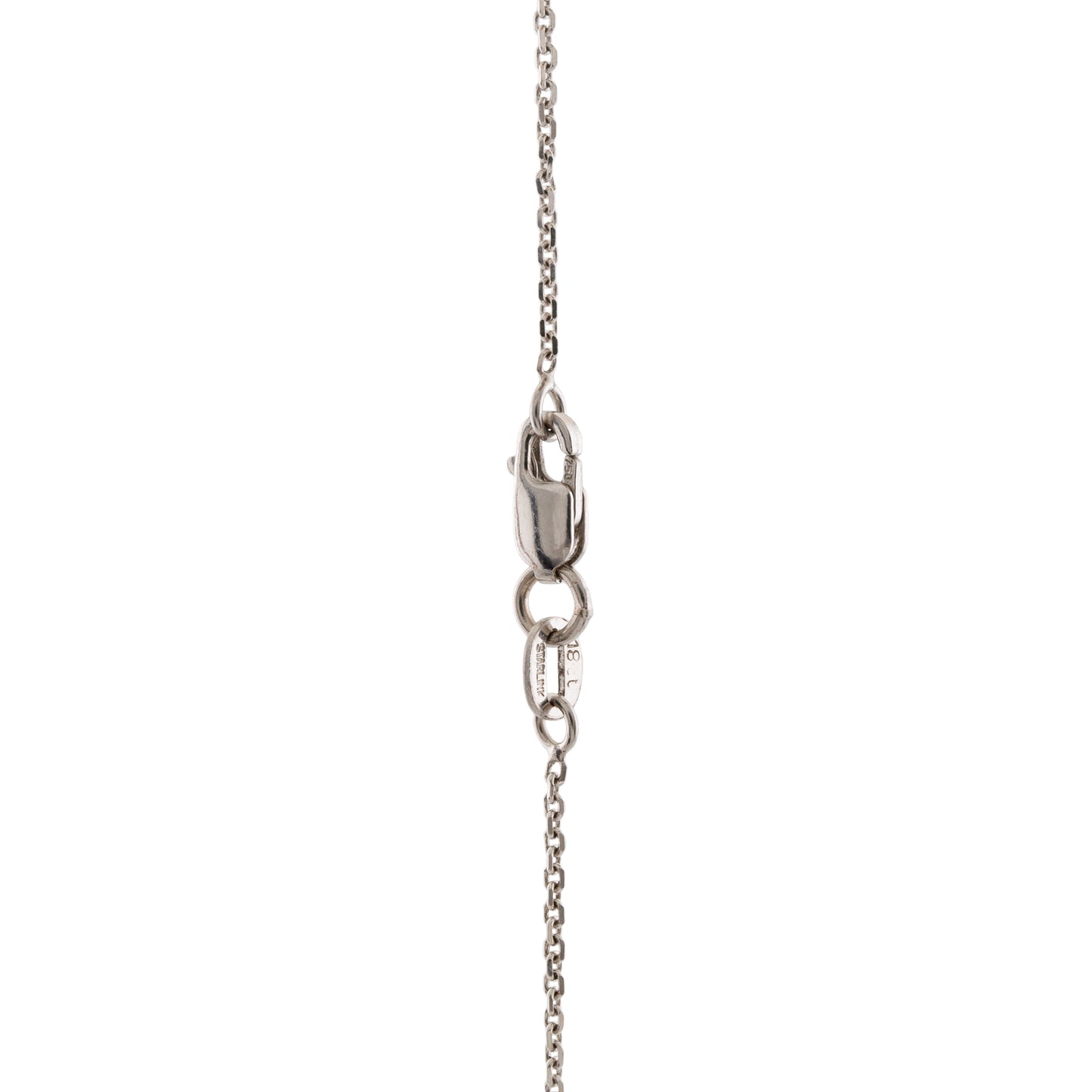 Vintage 18ct White Gold Ruby and Diamond Halo Pendant Necklace