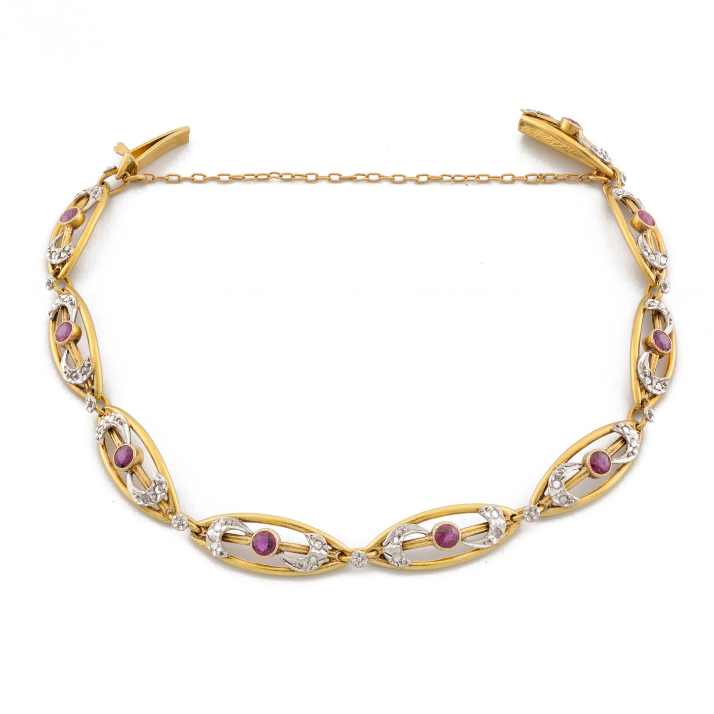 18ct French Ruby and Diamond Bracelet