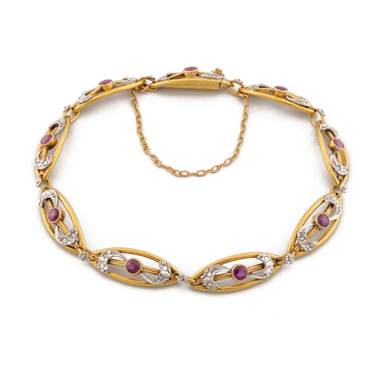 18ct French Ruby and Diamond Bracelet