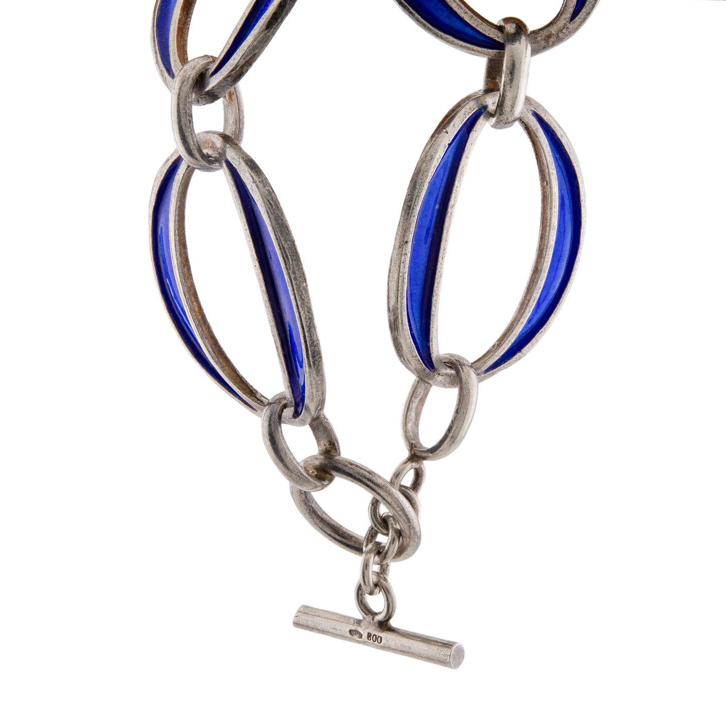 Silver Enamel Bracelet