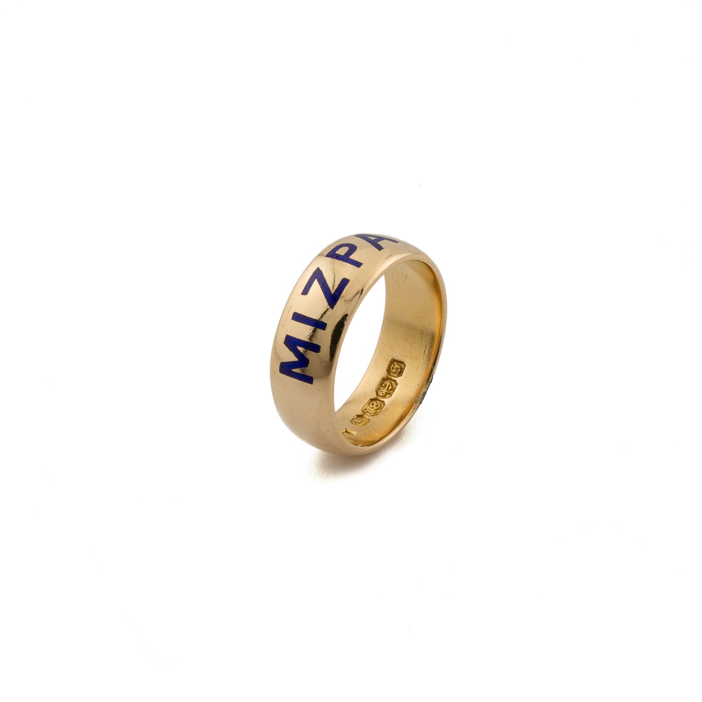 18ct Enamel Mizpah Band
