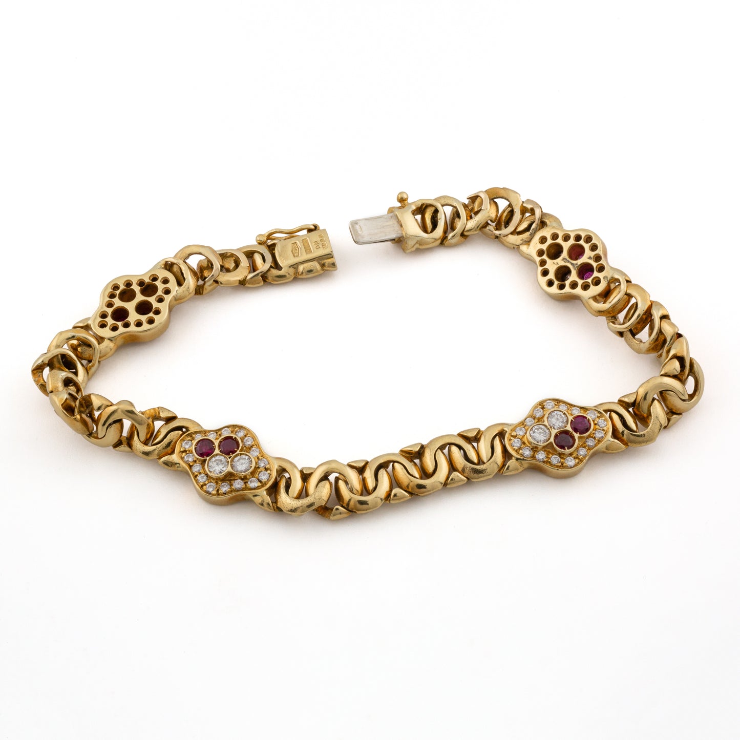 David Webb 18ct Ruby and Diamond Bracelet