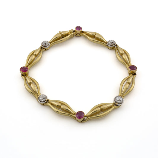 18ct Ruby and Diamond Bracelet