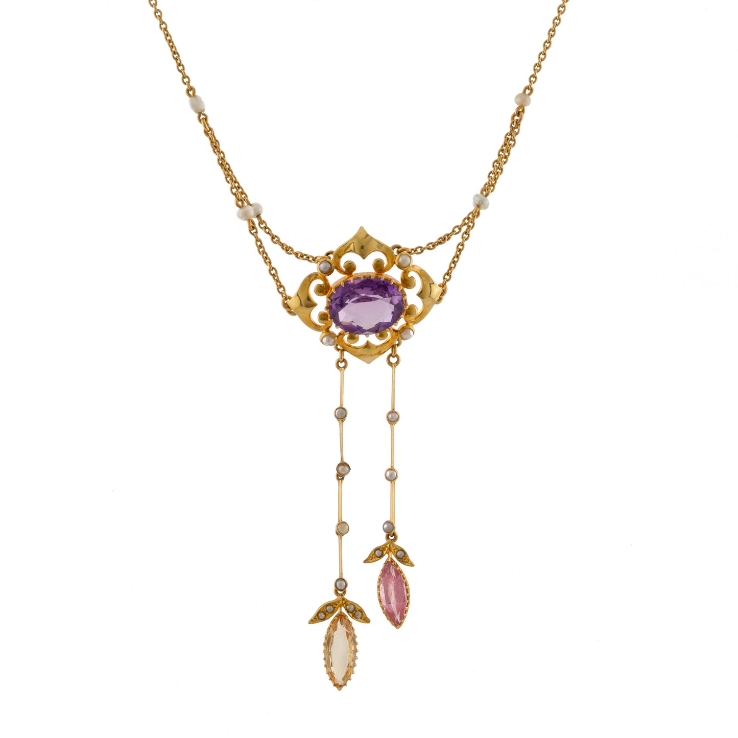 Topaz and Amethyst Necklace