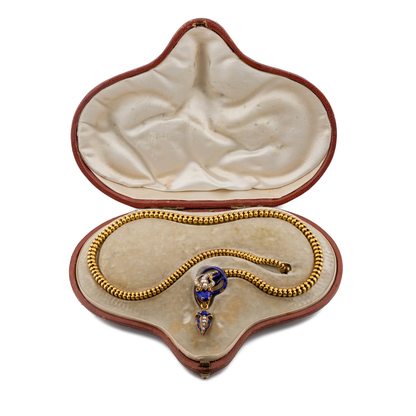 Georgian 18ct Gold Enamel Snake Necklace