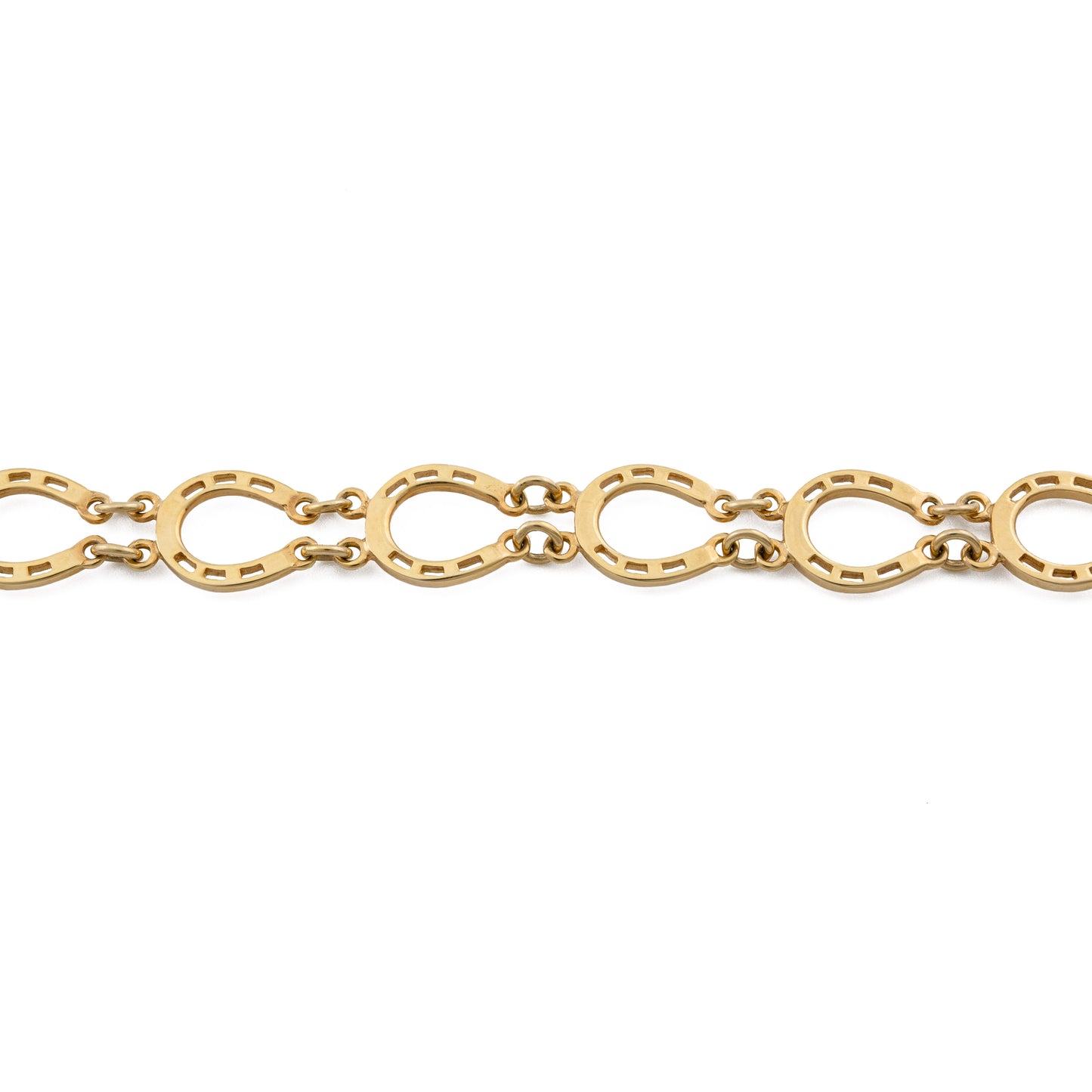 Vintage 9ct Gold Horseshoe Link Bracelet