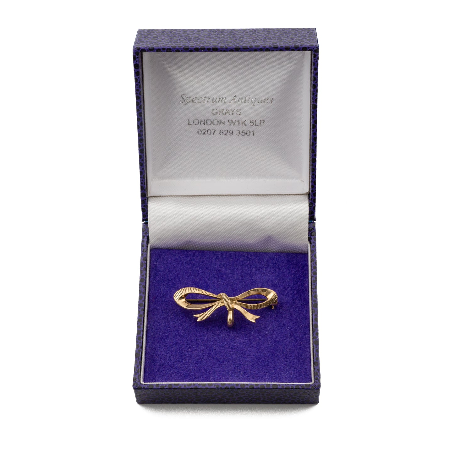 Vintage 9ct Gold Ribbon Bow Brooch, Birmingham 1973