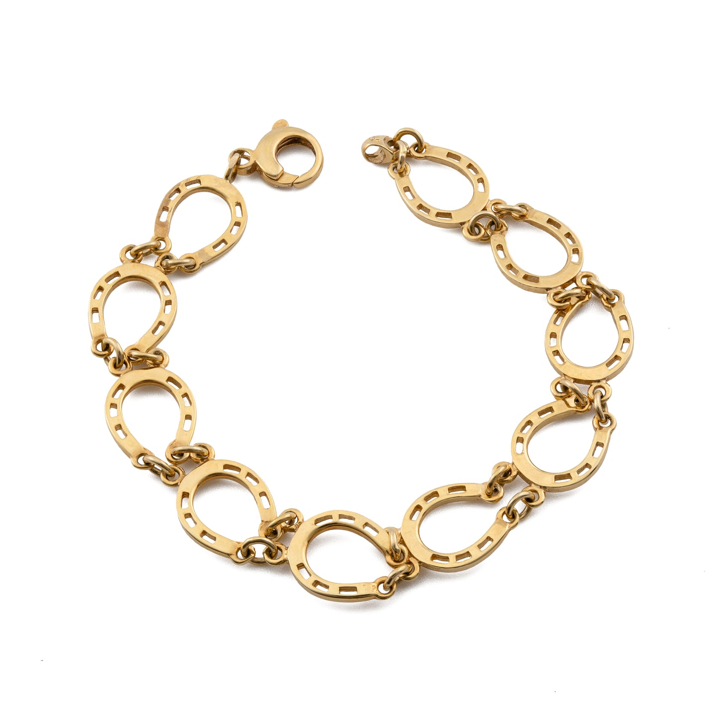 Vintage 9ct Gold Horseshoe Link Bracelet