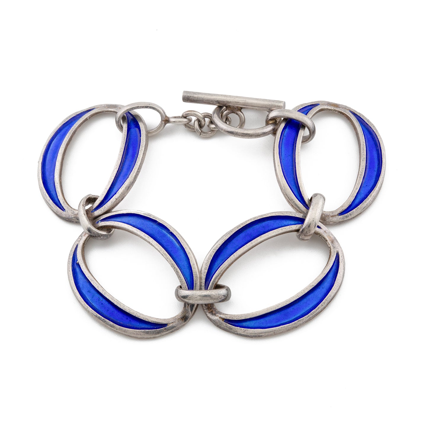 Silver Enamel Bracelet