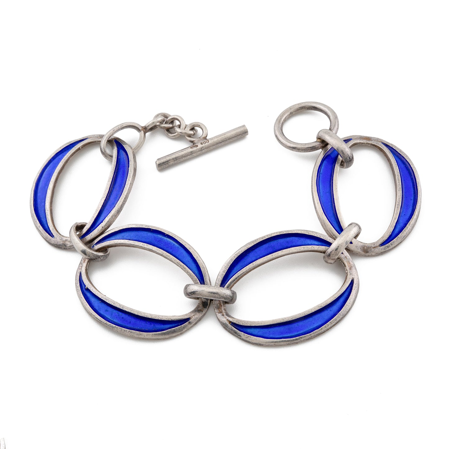 Silver Enamel Bracelet