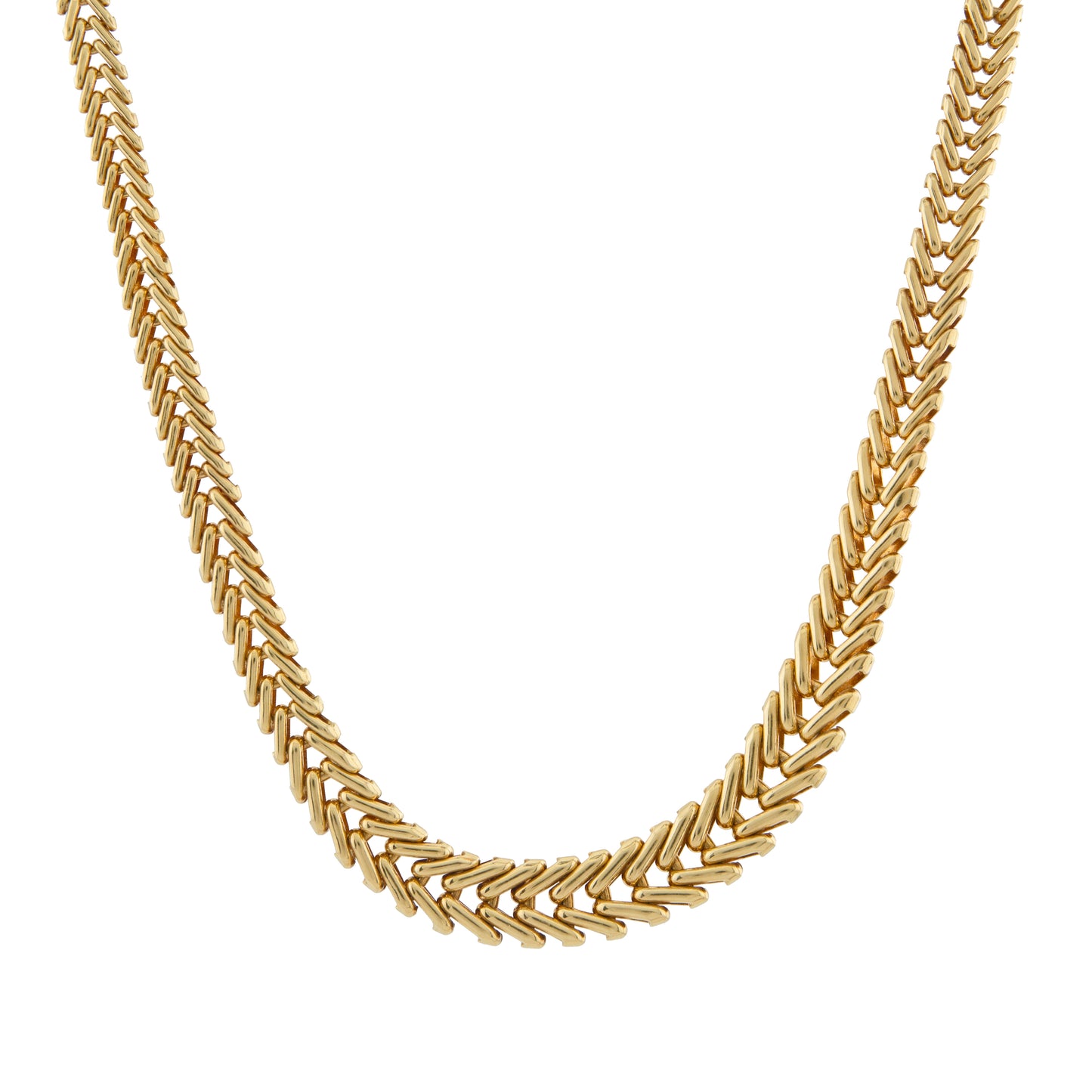 18ct Gold Woven Graduated Necklace